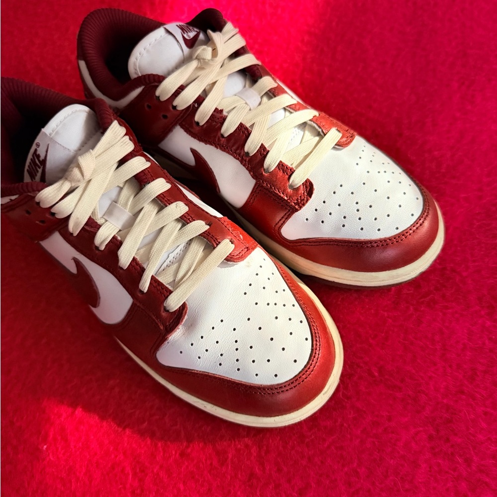 Nike Red and White Athletic Shoes, Dunks